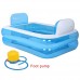 Bathtubs Freestanding Family Amusement Inflatable Fold-up Adult Tub Children's Tub Tub (Color : Foot Pump  Size : 152cm(59.8 inches)) - B07H7K2FWC
